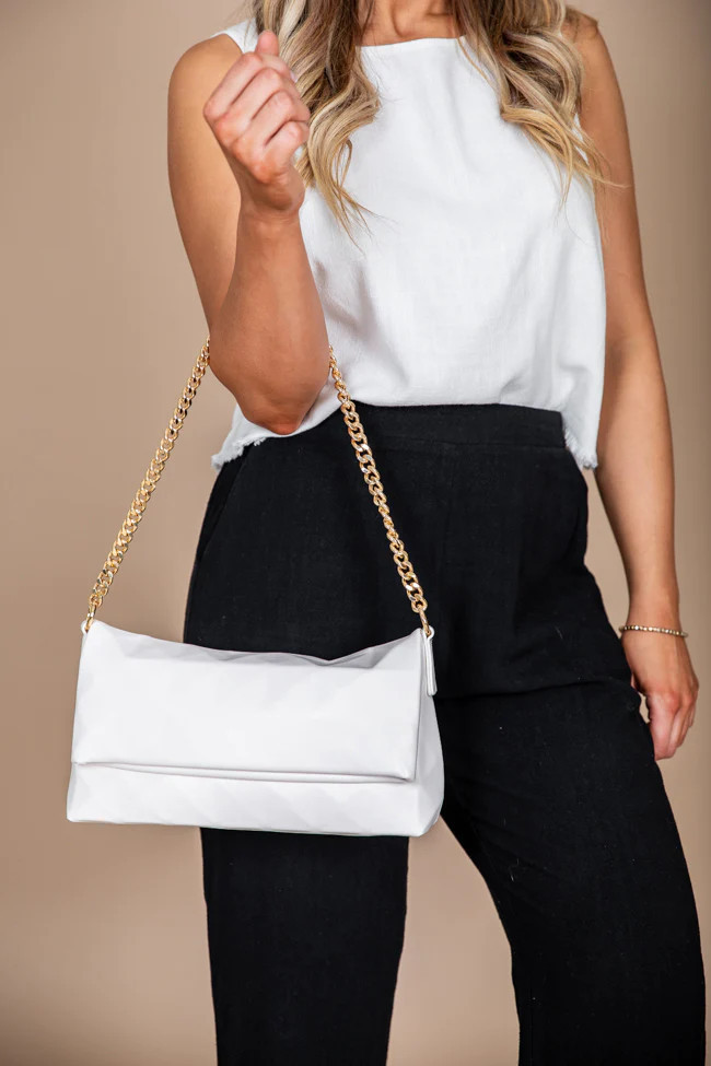 Bag And Boujee Bone Geometric Imitation Bag with Chain Strap | Pink Lily