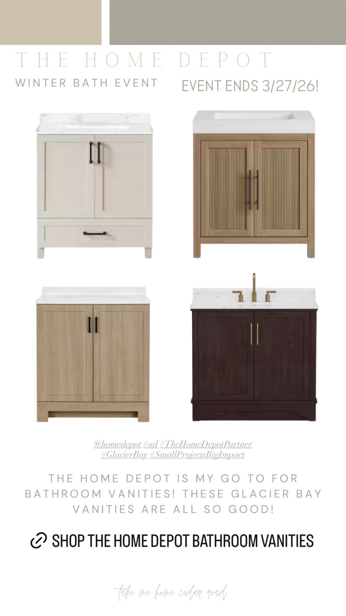 The Home Depot has the best bathroom vanities!!! Winter bath event going on now, great time to save!

#LTKSaleAlert #LTKHome