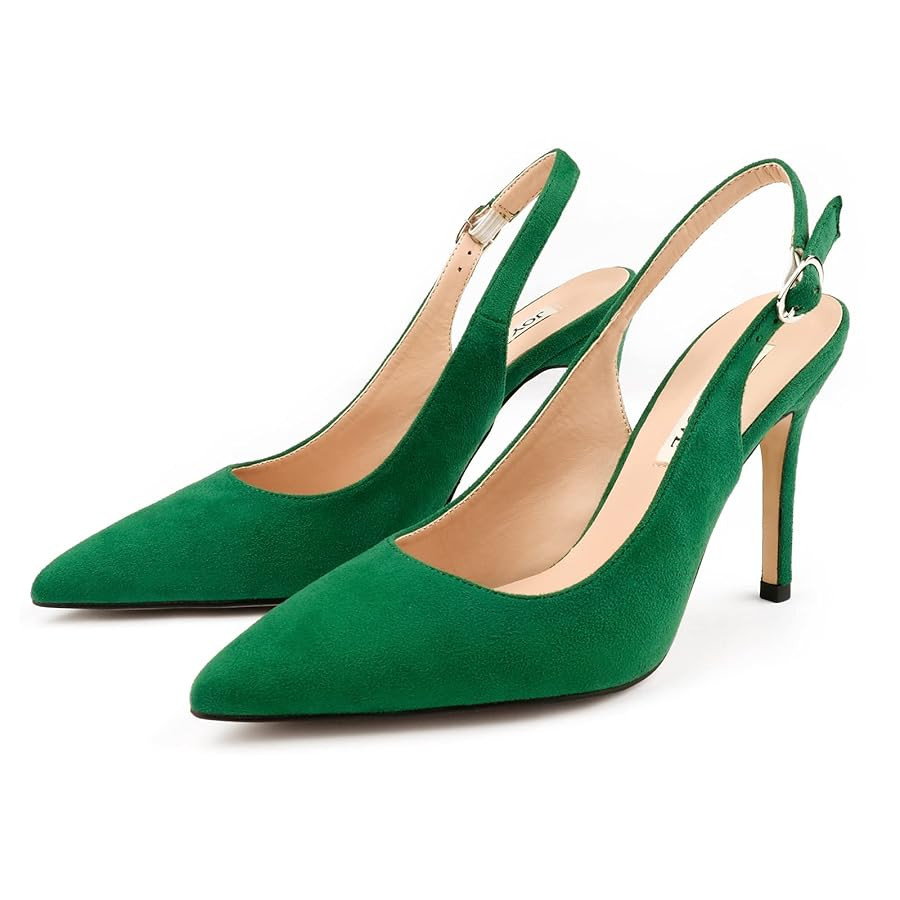 JOY IN LOVE Womens Slingback High Heels Stiletto Pointed Closed Toe Pumps | Amazon (US)