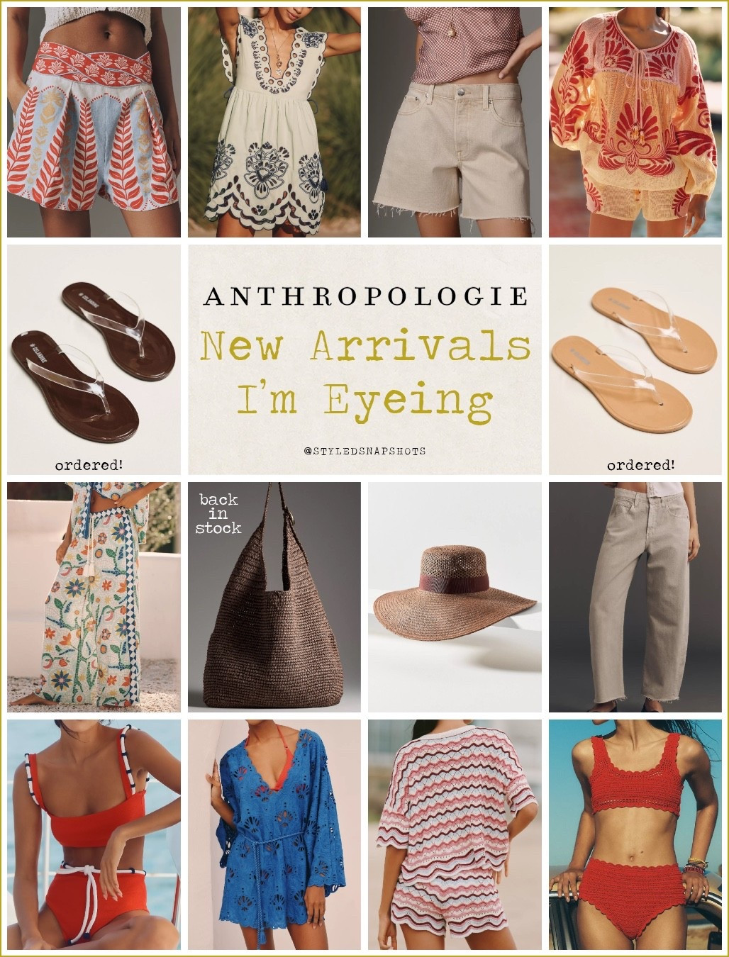 Anthropologie new arrivals in eyeing ☀️ ordered the sandals and saw my tote is back in stock 
