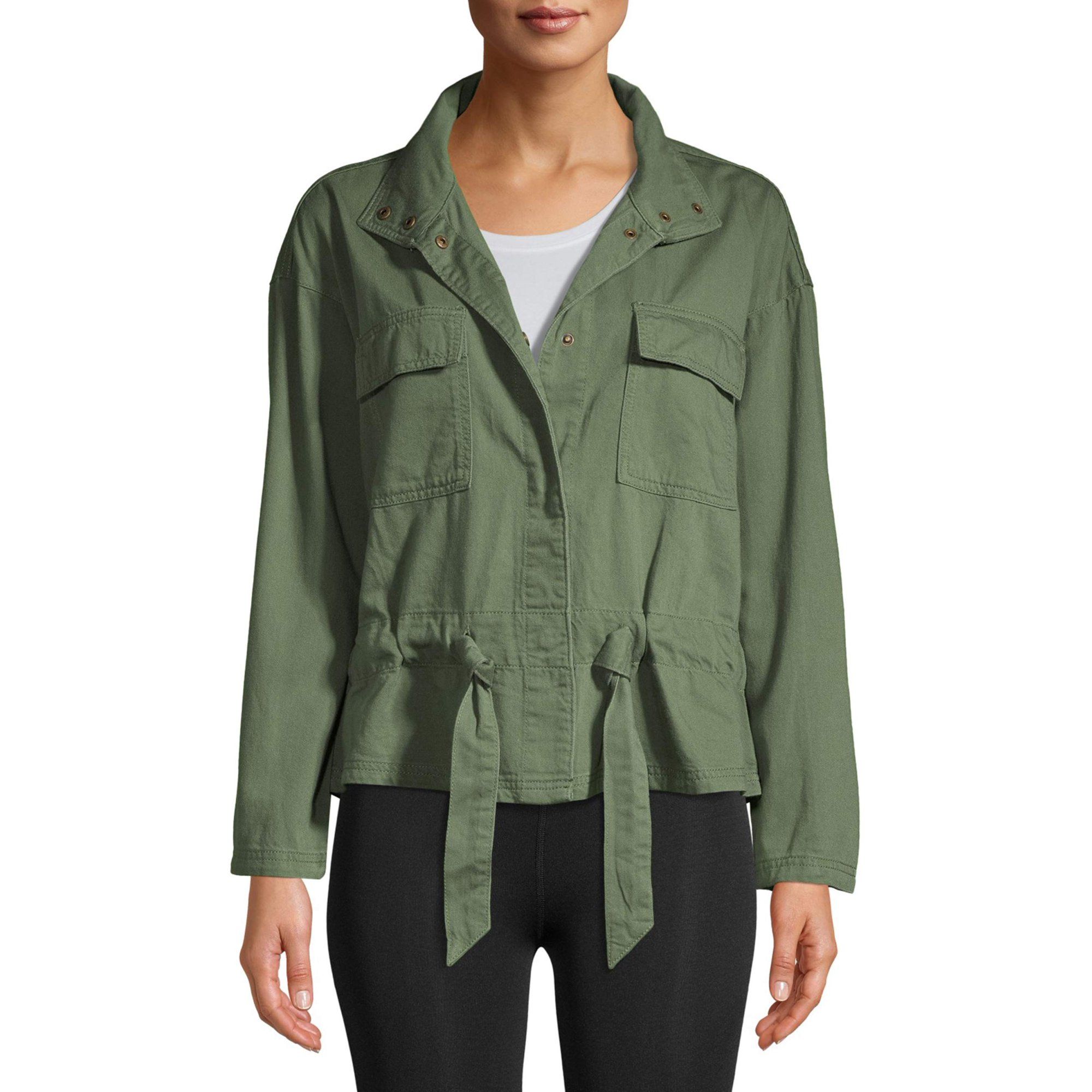Time and Tru Women's Cinched Utility Jacket | Walmart (US)