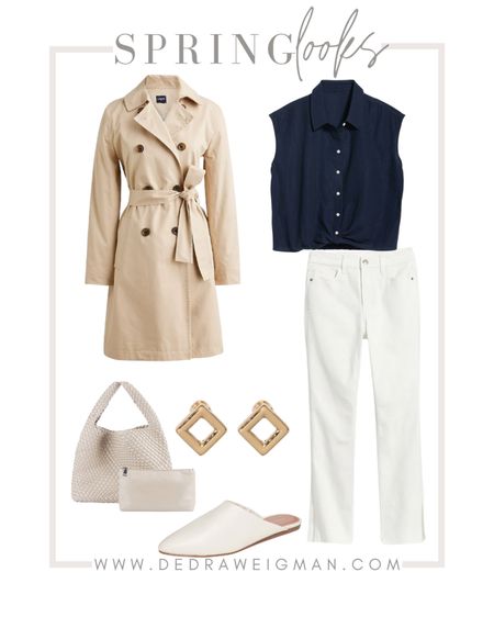 A classic outfit for spring! Loving this trench coat! 

#springoutfit #whitejeans #trenchcoat 

#LTKFind #LTKstyletip #LTKSeasonal