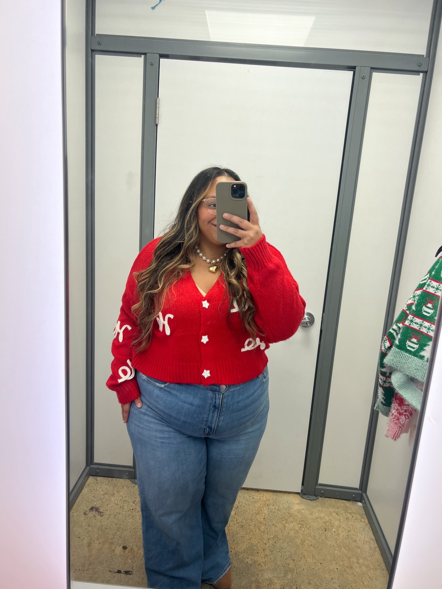 Walmart Christmas Cardigan “Ho Ho Ho” design red and white XXL $18.98 

#LTKPlusSize #LTKFindsUnder50 #LTKHoliday
