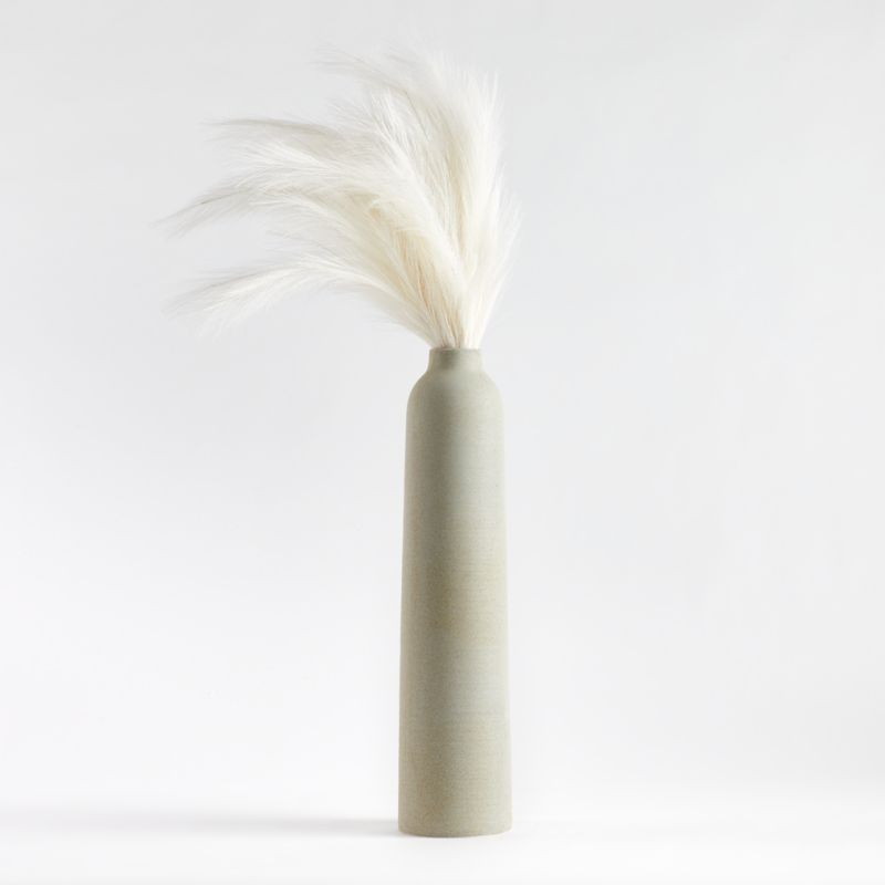 Faux Pampas Grass Arrangement in Rhonna Vase | Crate & Barrel | Crate & Barrel