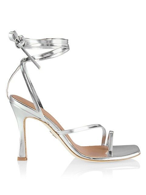 Bike Metallic Leather Lace-Up Sandals | Saks Fifth Avenue