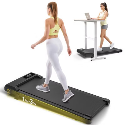 Redliro Walking Pad Treadmill with Incline, Portable Under Desk Treadmill for Home Office, Compact Walking Pad with Smart LED Display, Black | Target
