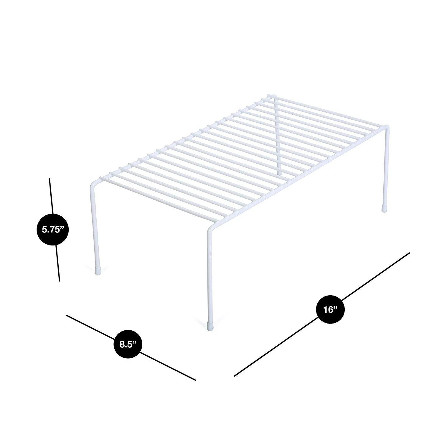 Pro-Mart Industries, Inc Smart Design 3-Tier Large Kitchen Corner Shelf Rack - White | Walmart (US)