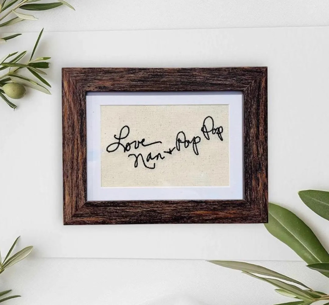 Custom Handwriting Embroidery | Personalized Handwritten Heirloom | Memorial Gift | Handwriting E... | Etsy (US)
