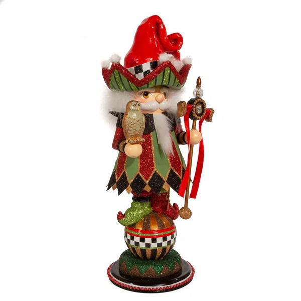 Kurt Adler 16-Inch Hollywood Red And Green Wizard Nutcracker | Wayfair North America