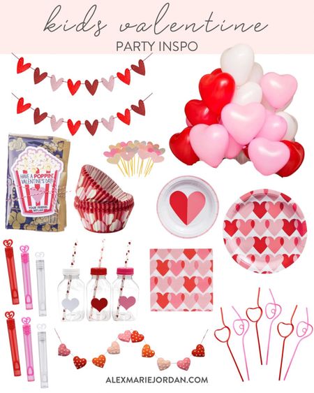 Kids valentines party inspo. Cute valentines party decor perfect for a kid get together or neighborhood gathering to celebrate! ❤️ #partyinspo 

#LTKkids #LTKSeasonal