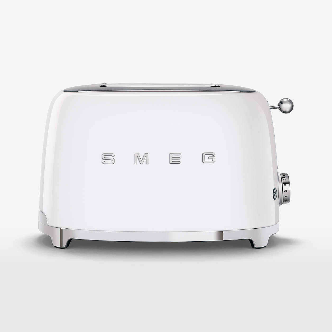 SMEG White 2-Slice Retro Toaster + Reviews | Crate & Barrel | Crate & Barrel