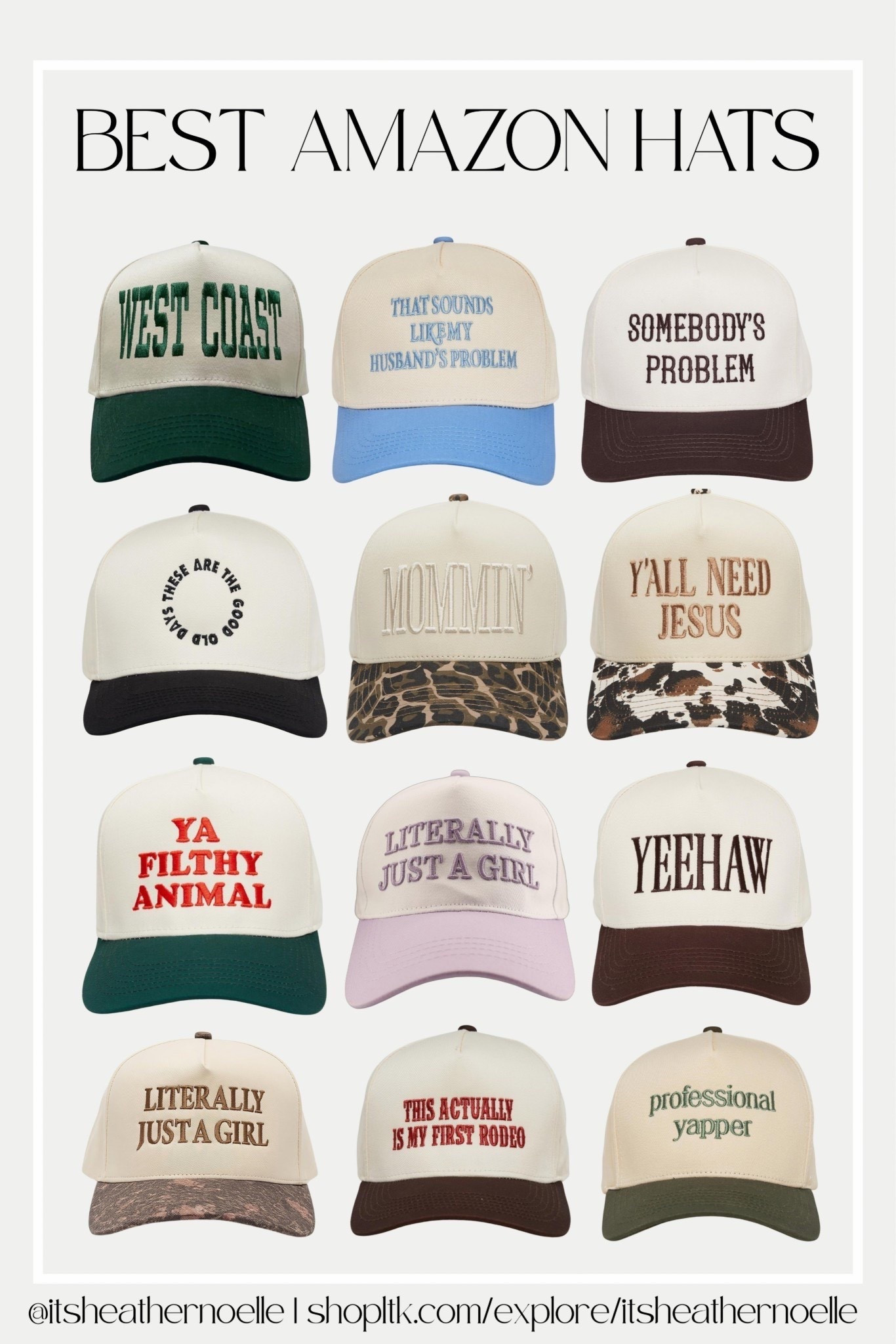 These embroidered snapbacks are my current obsession. Give me a good graphic style embroidered hat and I’m ready to go!





embroidered hats, amazon hats for women, snapback hats, trendy hats, amazon fashion, casual outfit accessories, embroidered baseball cap, cute hats for women, amazon style finds, everyday accessories, street style hats, affordable hats, women’s snapbacks, amazon fashion finds, casual style essentials

#LTKootd