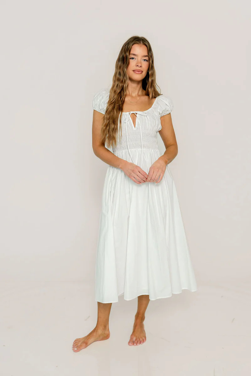 Kylie Maxi Dress in White | Worth Collective