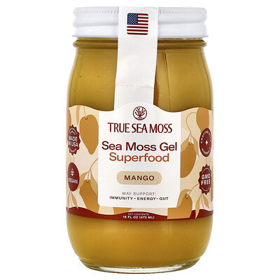 True Sea Moss, Sea Moss Gel Superfood, Mango, 16 fl oz (473 ml) | iHerb