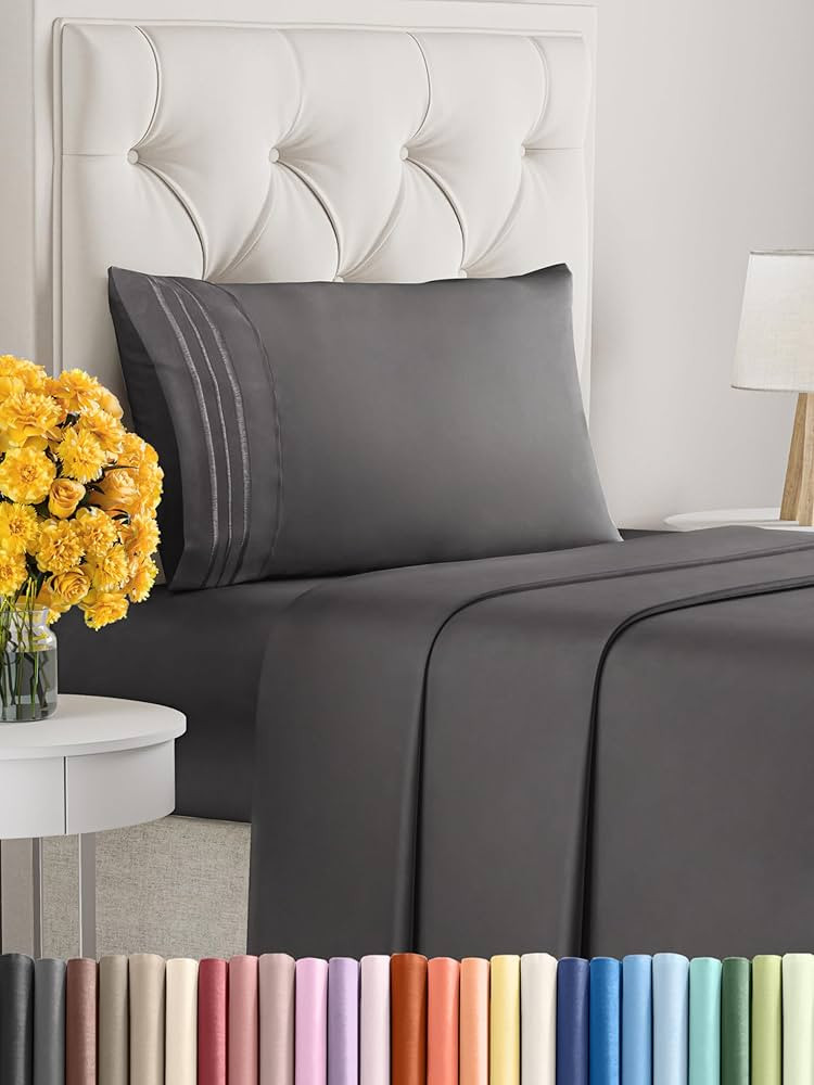 Twin XL Size 3 Piece Sheet Set - Comfy Breathable & Cooling Sheets - Hotel Luxury Bed Sheets for ... | Amazon (US)