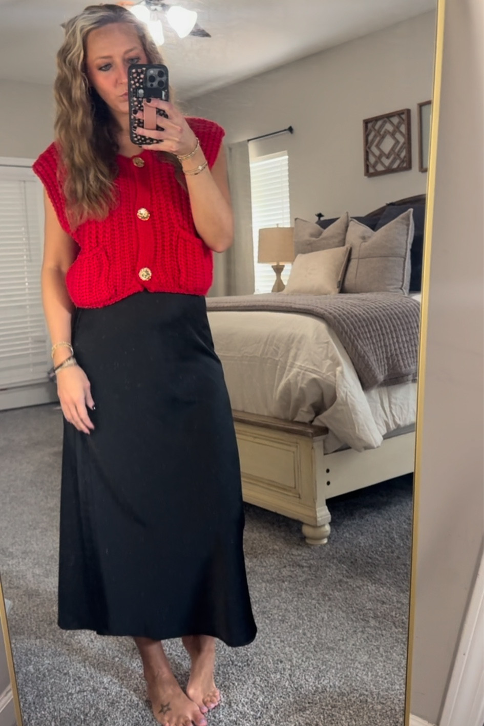 Perfect sweater for transitioning between Christmas and Valentine’s Day ♥️ How perfect does it look paired with this satin skirt! Perfect for a holiday party. Skip those micro shorts from Target and go with something like this. 

#HolidayOutfit #ChristmasOutfitInspo #OutfitInspo

#LTKSeasonal #LTKHoliday #LTKParties