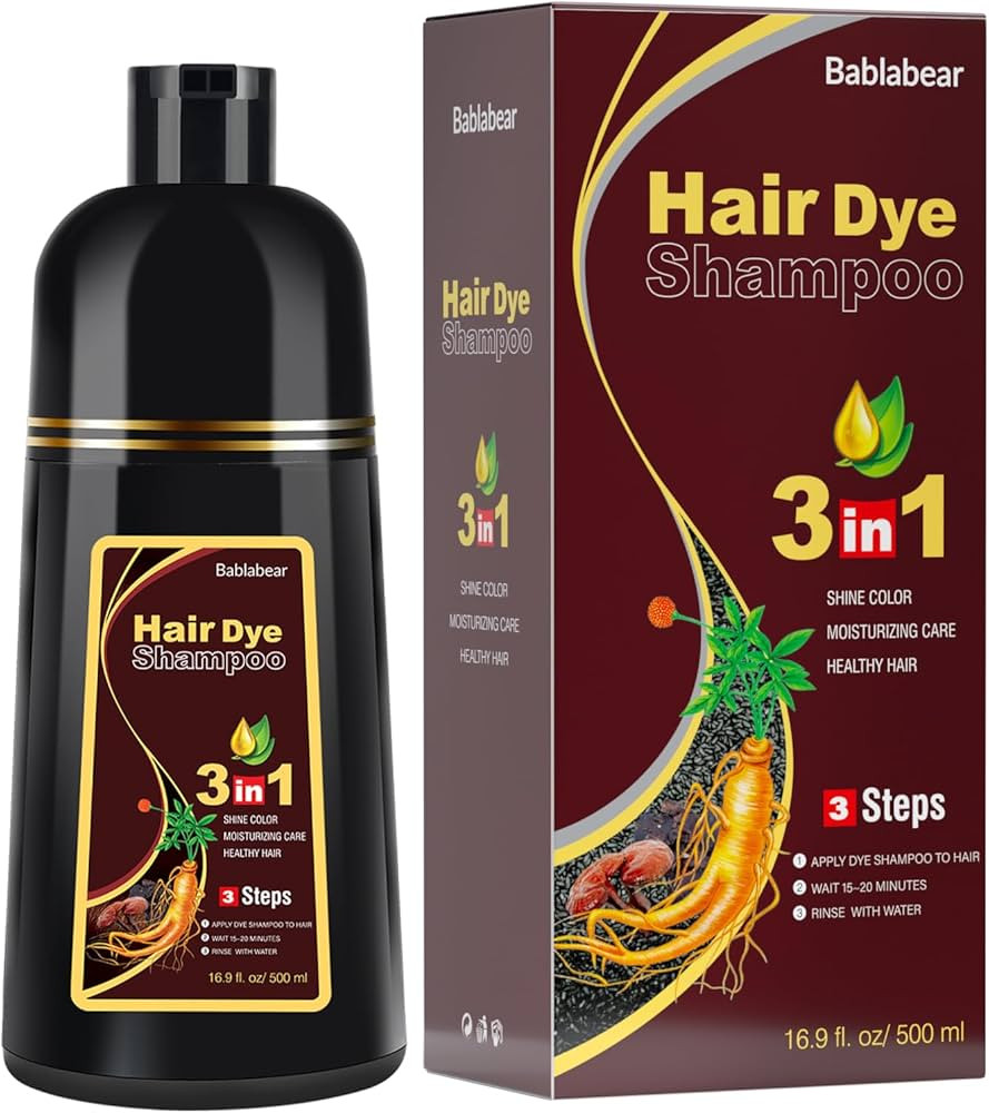 Dark Brown Hair Color Shampoo for Gray Hair 500ML Instant Hair Dye Shampoo for Men & Women-3 in 1... | Amazon (US)