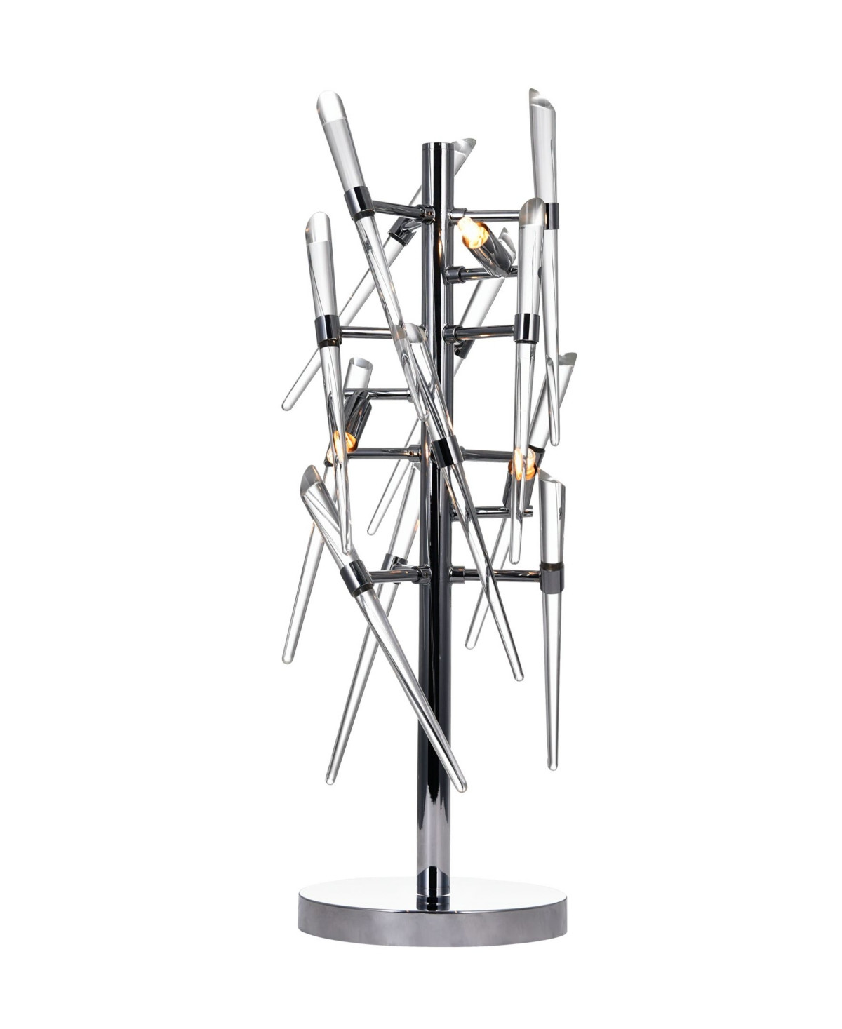 Cwi Lighting Icicle 3 Light Table Lamp - Chrome | Macy's