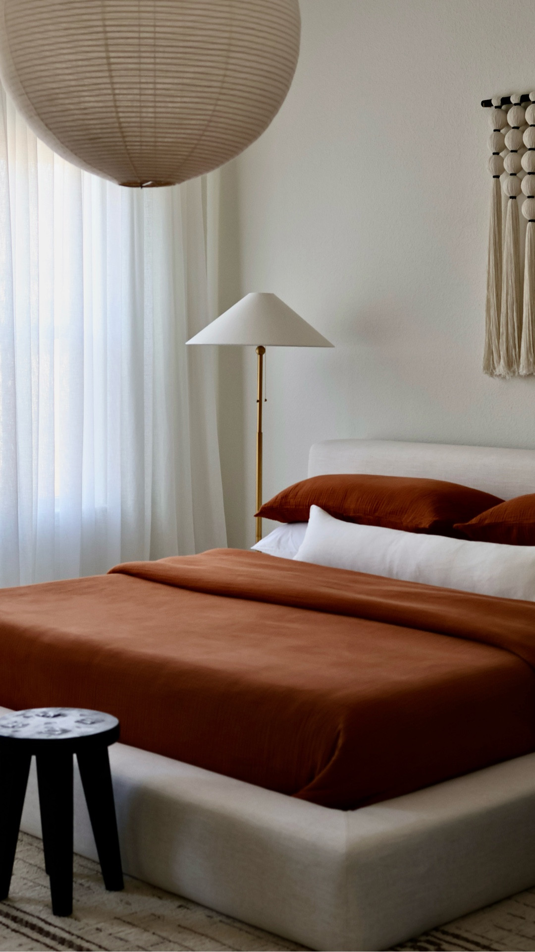 It felt only right to ring in the new year with a fresh bedding combo. I’m absolutely in love with the luxurious feel of our @onequince percale sheets paired with the soft, airy gauze duvet.

Comment “SHOP” for links. 

Follow @haus.of.wang for more home decor ideas and finds from our Haus to yours.

-

#quincepartner #terracotta #bedding #bedroominspo 
Minimalist home essentials, Home decor, interior design, scandi home, japandi home, japandi interior, slow living, slow lifestyle, cozy vibes, cozy home