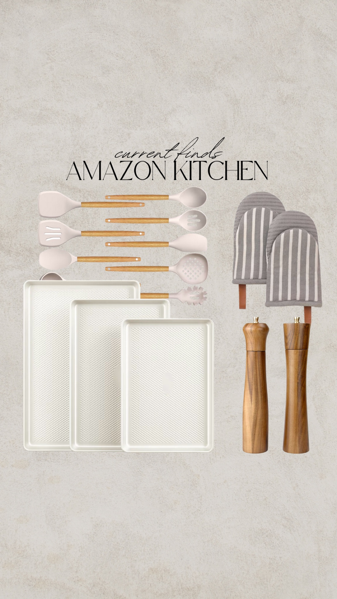 Amazon kitchen finds, oven mitt, baking sheets, baking pans, acacia, salt and pepper shakers, salt and pepper grinders, wood utensils

#LTKGiftGuide #LTKHome #LTKSaleAlert