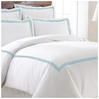 400TC Cotton Double Edge Embroidery Sateen Stripe Duvet Cover Set | Wayfair North America