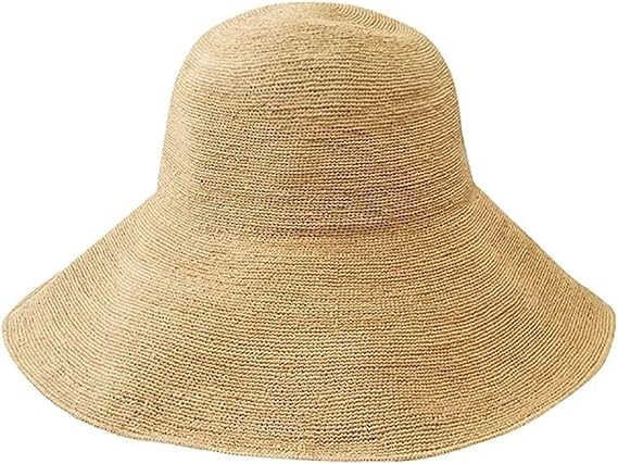 Compatible for Summer Sunhat 15cm Brim Sun Visor Women Panama Straw Hats Bucket Beach Hat Blockin... | Amazon (US)