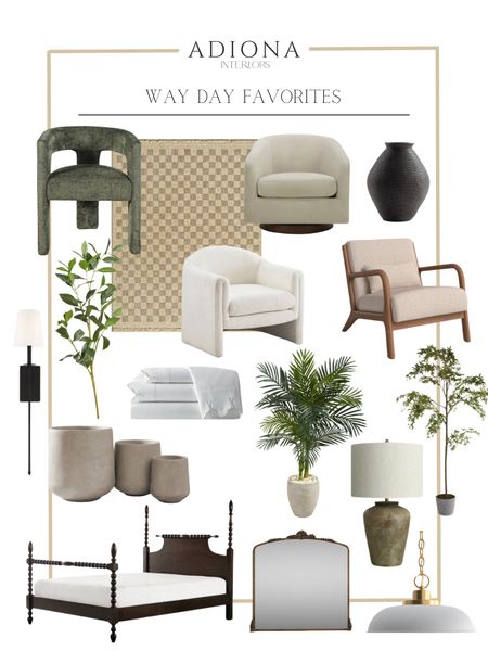 Wayfair way day sale favorites 

Area rug, checkered rug, checkerboard rug, dining chair, upholstered dining chair, accent chair, swivel accent chair, barrel accent chair, mid-century modern accent chair, faux plants, faux palm tree, faux stem, faux greenery, wall sconce, lighting, planter, bed frame, vintage bed frame, pendant, mirror, ornate mirror, bedsheets 

#LTKSeasonal #LTKhome #LTKsalealert