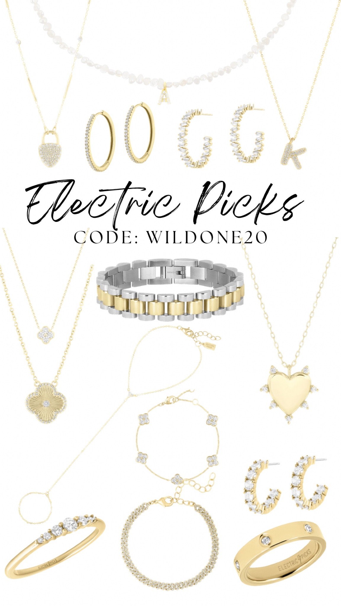 Electric Picks Jewelry Favorites 
Code: WILDONE20



#LTKGiftGuide #LTKStyleTip