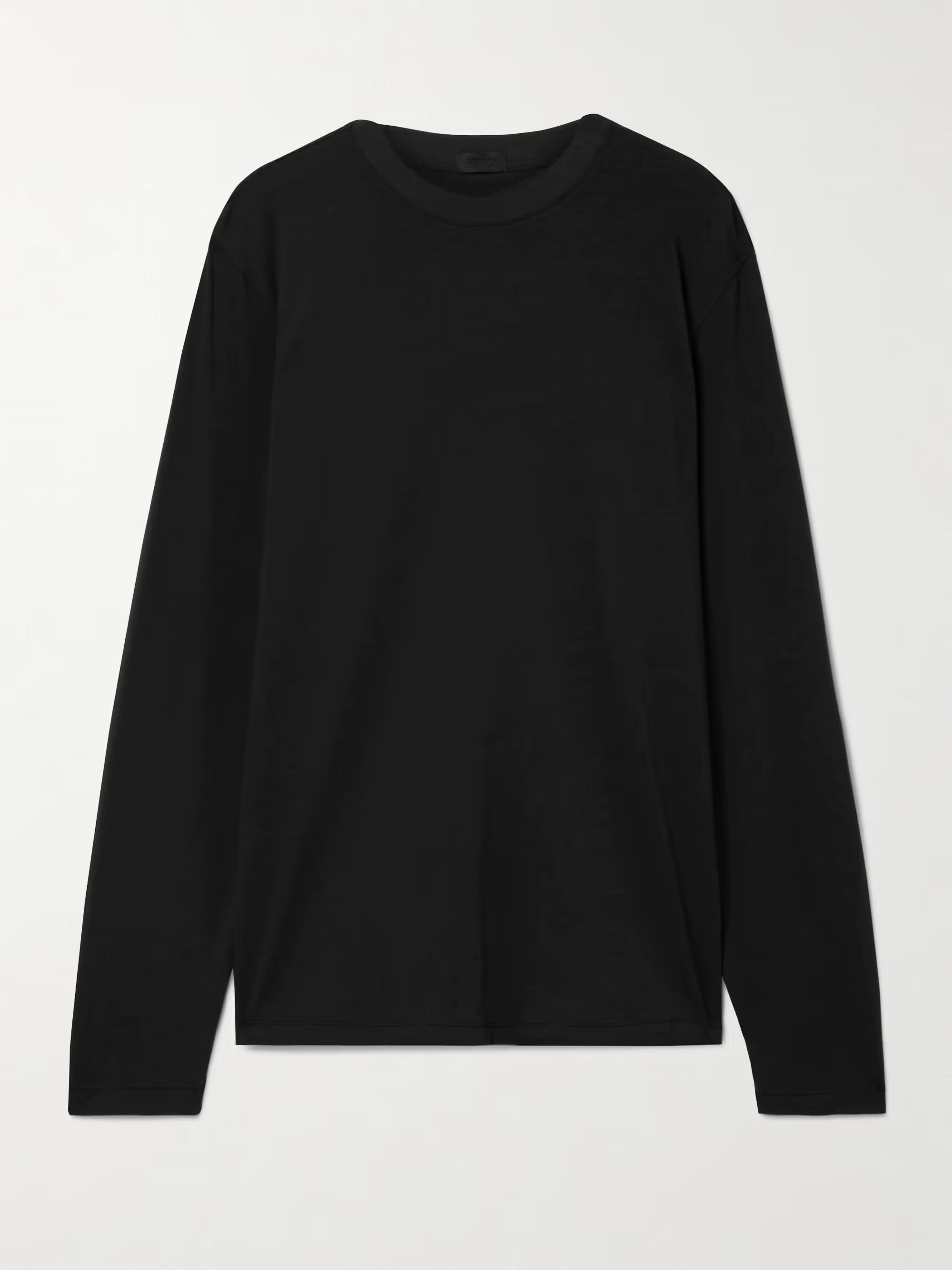 Boyfriend stretch-modal and cotton-blend jersey T-shirt - Onyx | NET-A-PORTER (US)