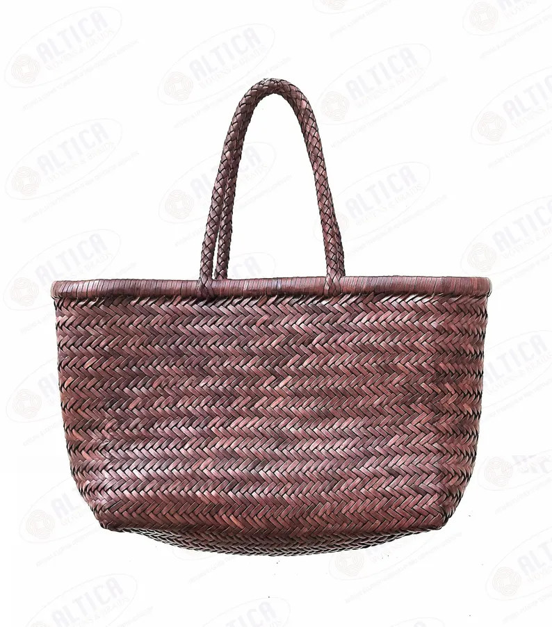 Leather Hand Woven Ladies Tote Bag - CINDRELLA | Etsy (US)