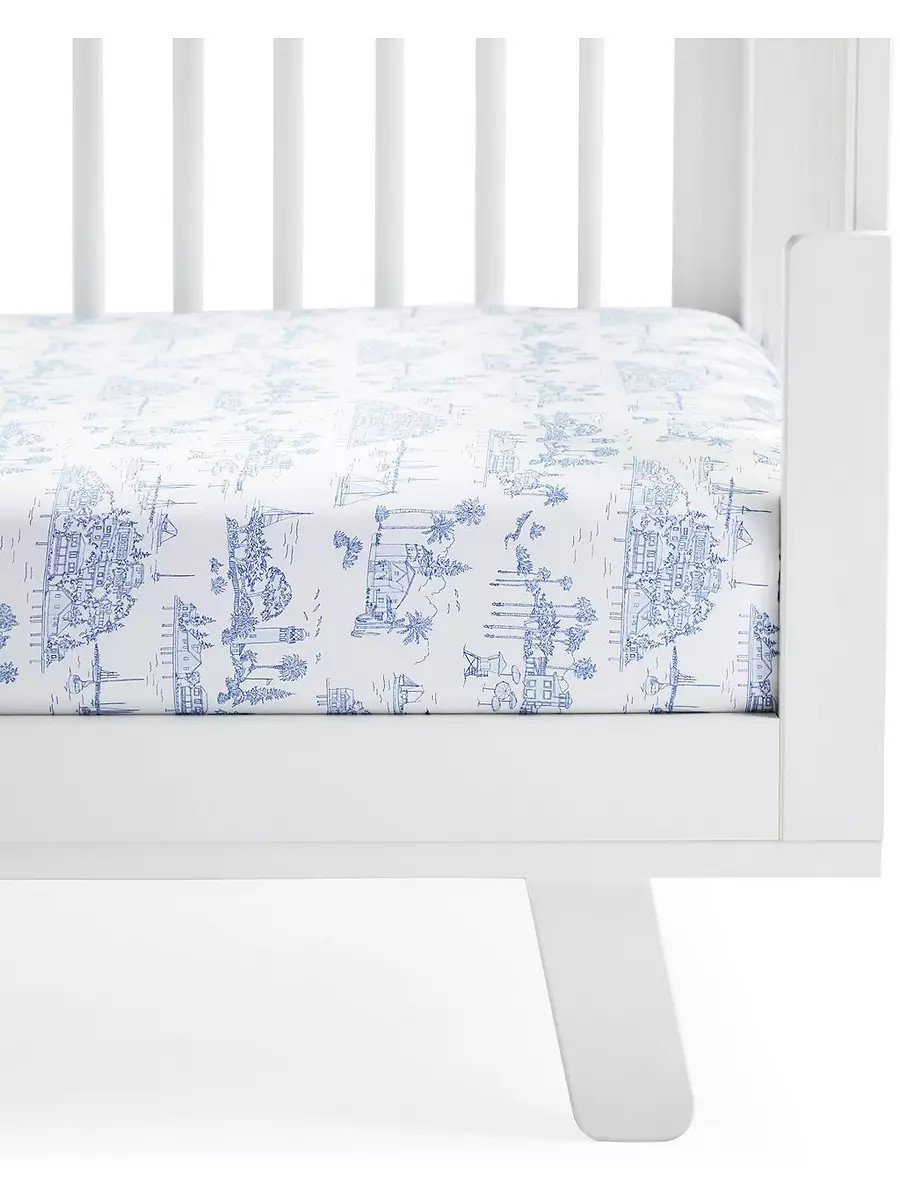 Seahaven Crib Sheet | Serena and Lily