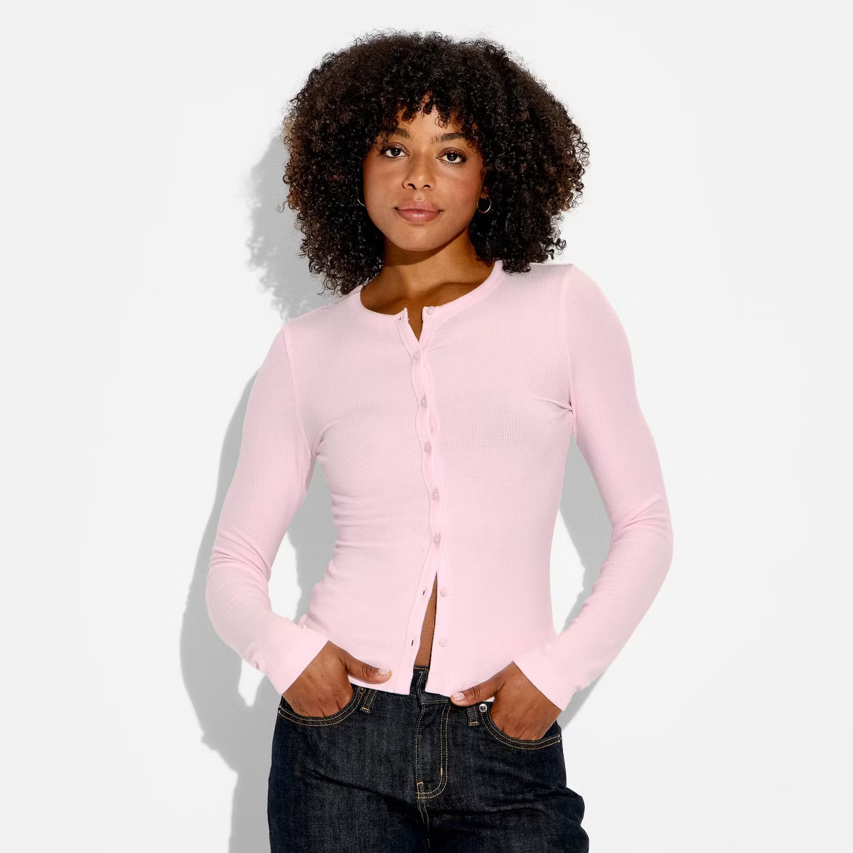 Women's Cozy Leisure Long Sleeve Button-Down Top - Wild Fable™ | Target
