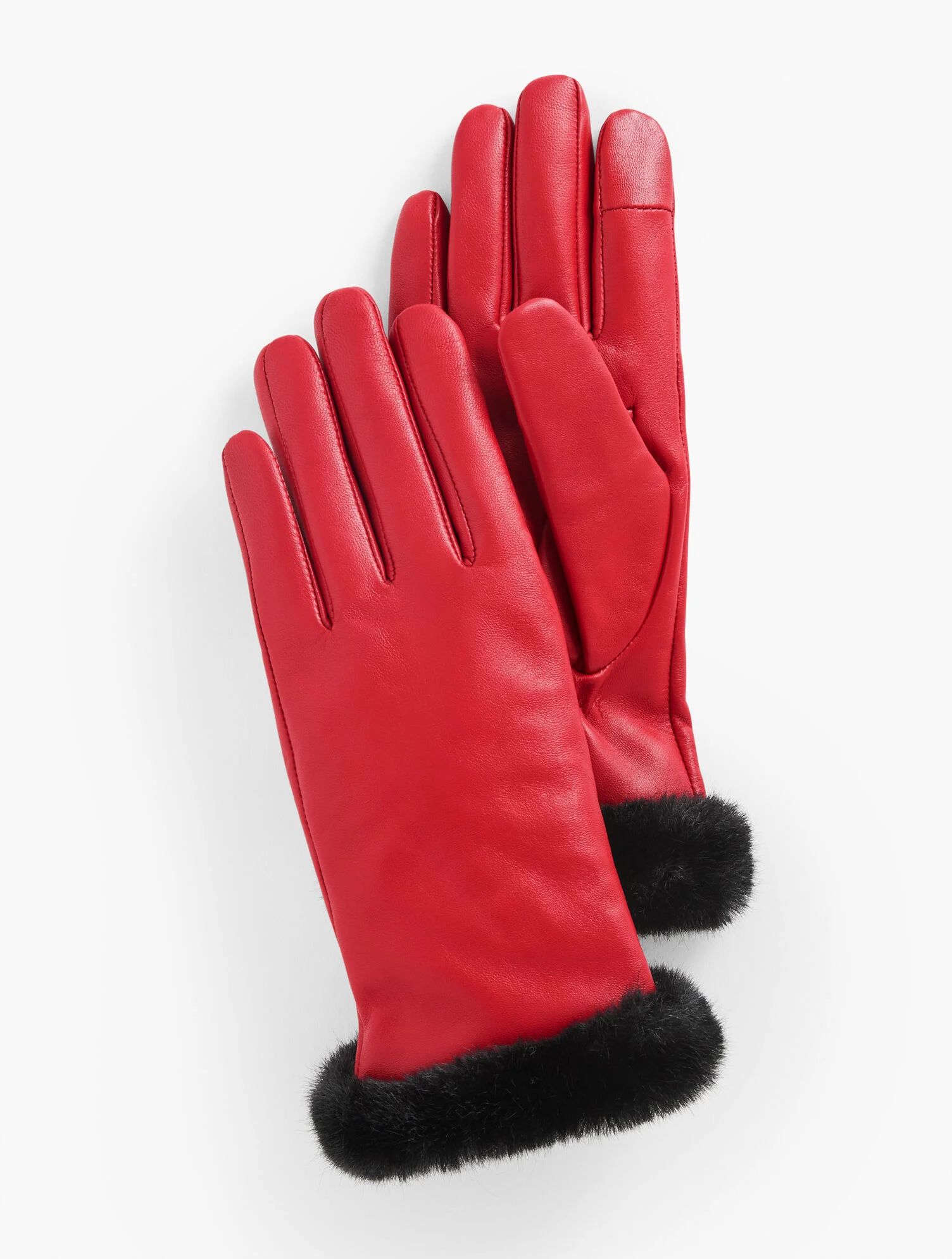 Faux Fur Trim Gloves | Talbots