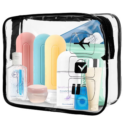 Mber TSA Approved Clear Toiletry Bag for Travel Size Toiletries, Clear Makeup Bag Organizer, Clear Zipper Pouches & Clear Travel Bags TSA for Cosmetic | Target