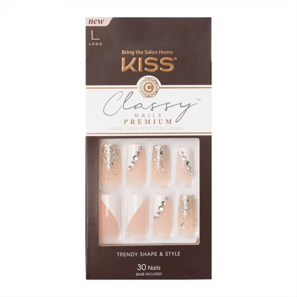 Kiss Premium Classy Fake Nails - Gorgeous - 30ct | Target