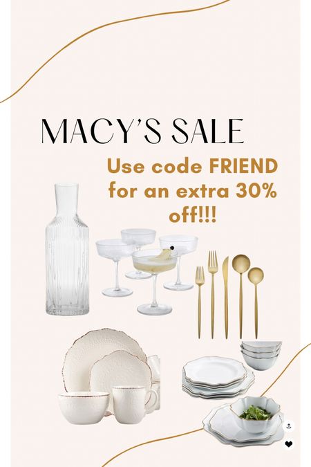 Macy’s sale! Extra 30% off using code FRIEND 

#LTKsalealert #LTKhome #LTKGiftGuide