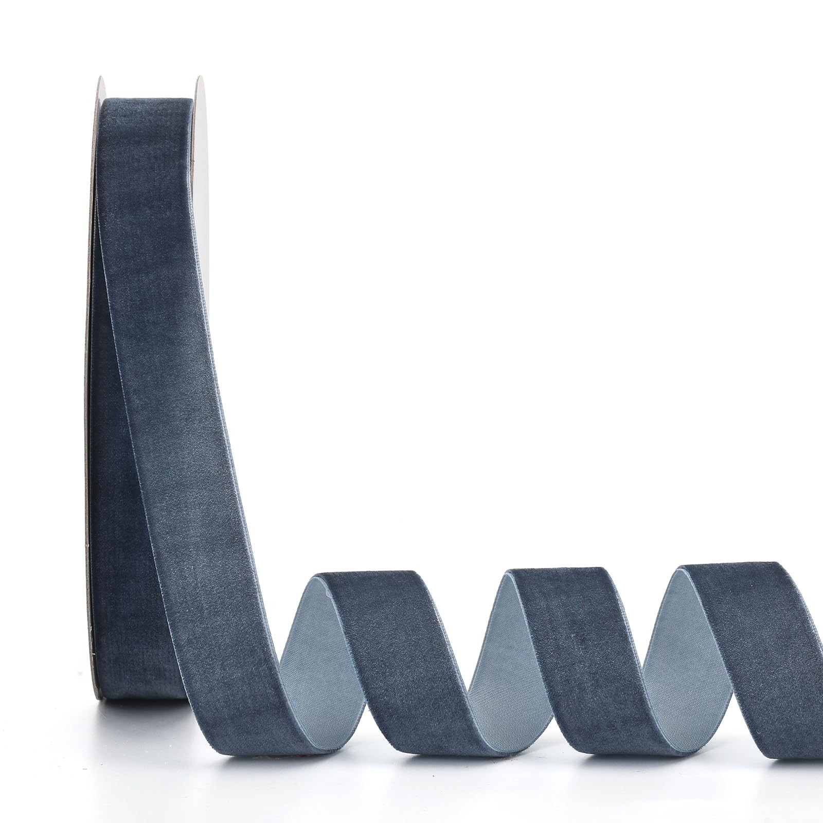 Dark Dusty Blue Velvet Ribbon 1 Inch x 20Yd,Great for Gift Wrapping,Hair Bows,Christmas,Wedding P... | Amazon (US)