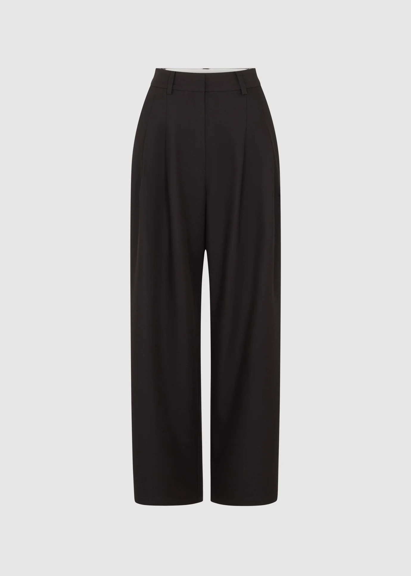 HIGH WAIST TAPERED TROUSERS - BLACK | WAT The Brand