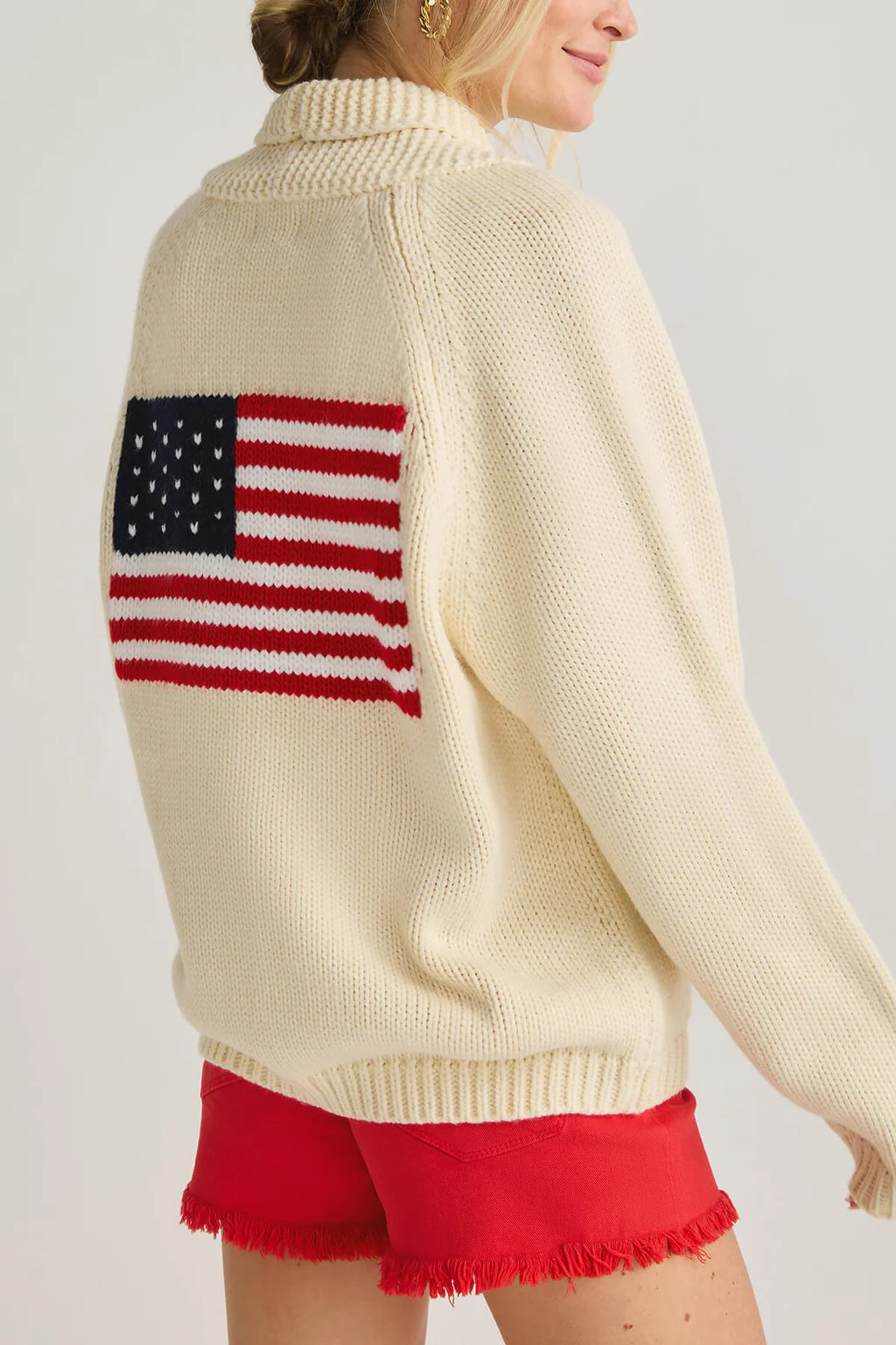 Pink Pineapple Navy Flag Cardigan | Social Threads