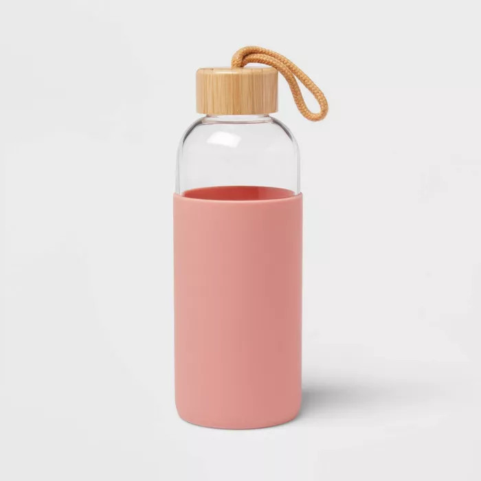 22oz Glass Water Bottle with Silicone Sleeve - Threshold™ | Target