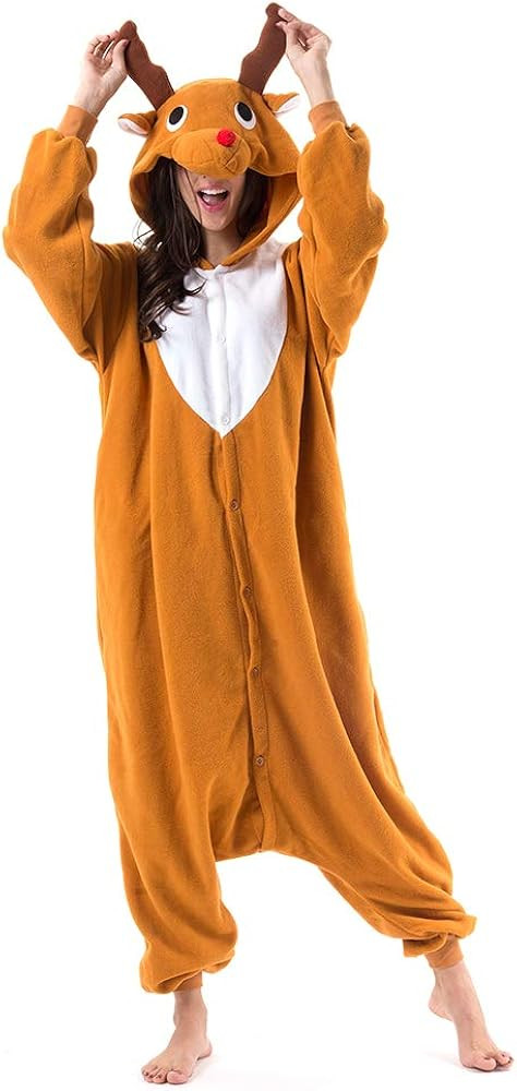 Beauty Shine Unisex Adult Onesie One Piece Pajamas Cosplay Cartoon Costume Halloween Christmas Sl... | Amazon (US)