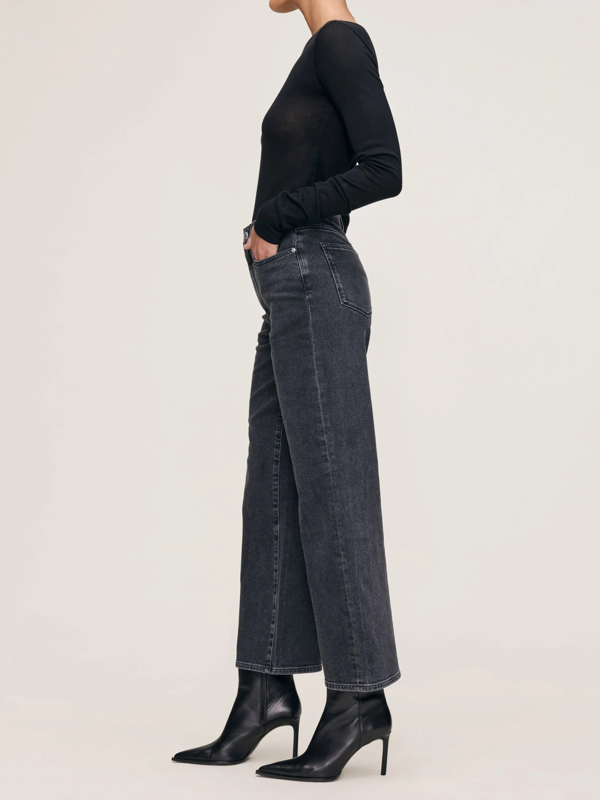 Karmine Refined Wide Leg High Rise 28" Jeans | Nightshade | DL 1961 Women