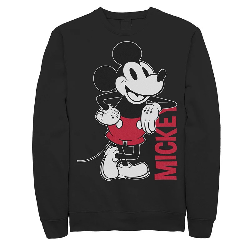 Disney's Mickey Mouse Vintage Mickey Outline Men's Sweatshirt, Size: Small, Black | Kohl's