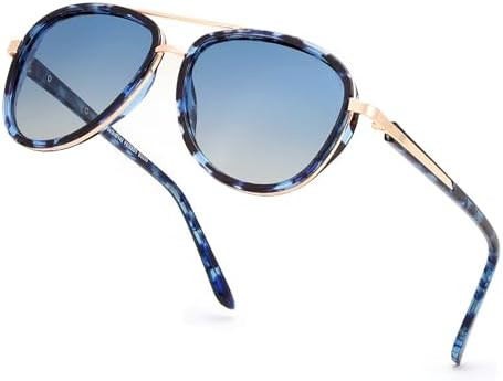 FEISEDY Retro Polarized Aviator Sunglasses for Women Men Vintage Square Sunglass With Classic Sty... | Amazon (US)