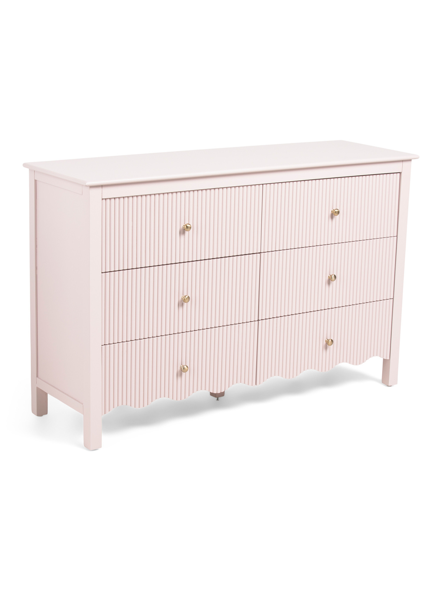 50x16x32 6 Drawer Fluted Scalloped Dresser | Furniture & Lighting | Marshalls | Marshalls