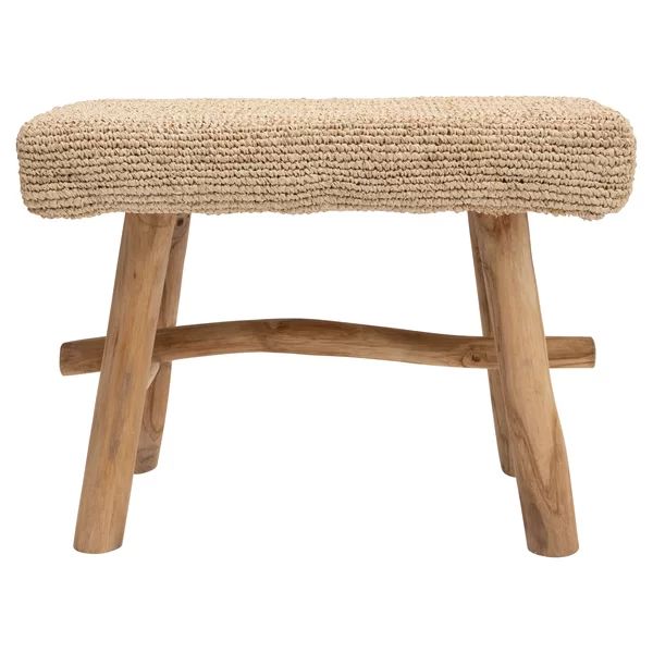 Zev 18'' Tall Solid Wood Accent Stool | Wayfair North America