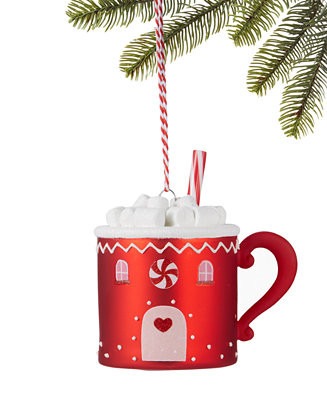 Holiday Lane Christmas Cheer Red & White Coffee Cup Ornament, Exclusively at Macy's - Macy's | Macy's