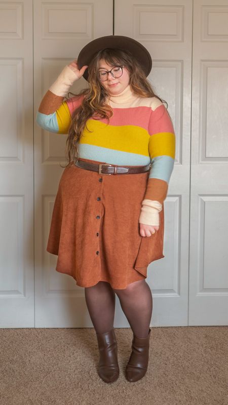 Plus size colorful fall outfit

#LTKcurves #LTKSeasonal #LTKunder100