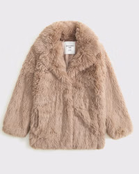 girls long faux fur jacket | girls coats & jackets | Abercrombie.com | Abercrombie & Fitch (US)