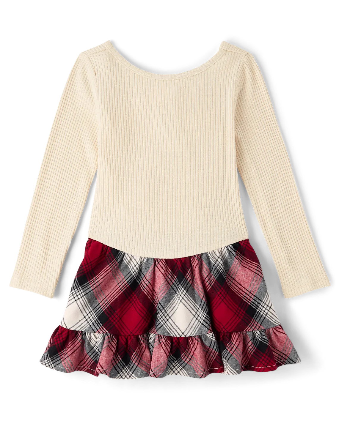 Baby And Toddler Girls Plaid Drop Waist Dress - red | The Children's Place